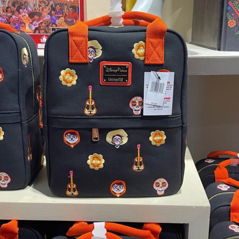 Disney Park Exclusive Loungefly Coco Sugar Skull Mini Canvas Backpack NEW w/ Tag